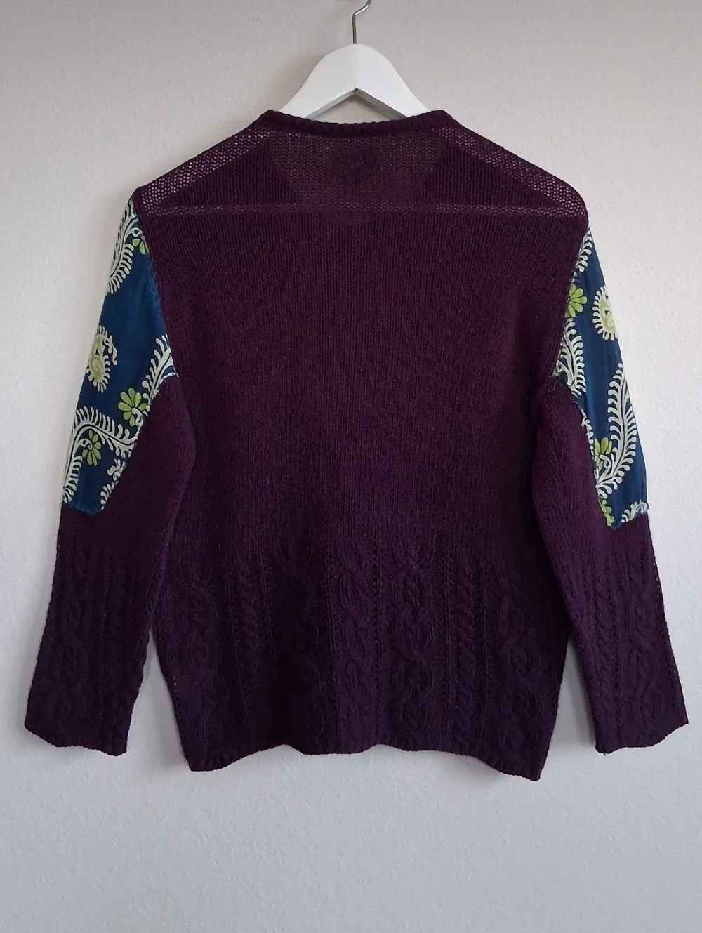 Vintage Free People Mix Media Knit Cardigan Patchwork Lace ASO Marissa Cooper OC